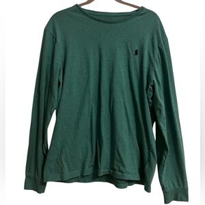 Polo Slim Fit Green Long-Sleeve Logo T-Shirt